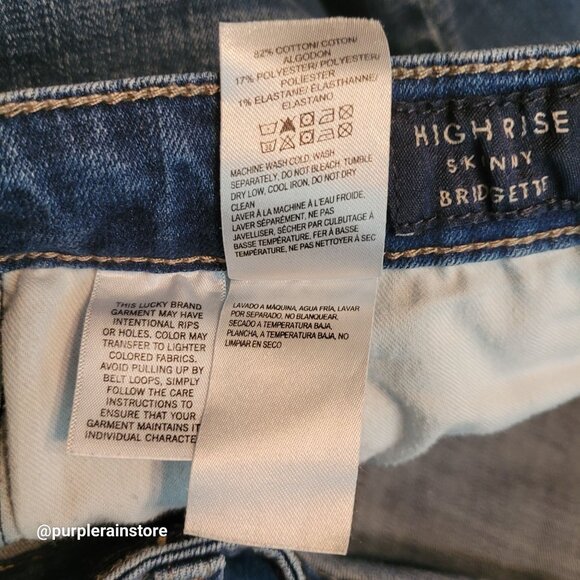 Lucky Brand Jeans 12 Skiny Ankle Bridgette High Rise Tummy Control Medium Wash - Picture 6 of 13